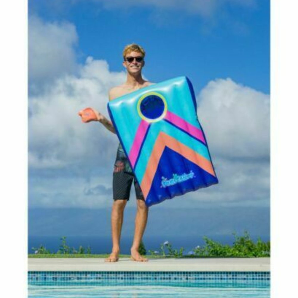 PoolCandy Floating Inflatable Cornhole Toss -Multicolor- - Picture 3 of 7